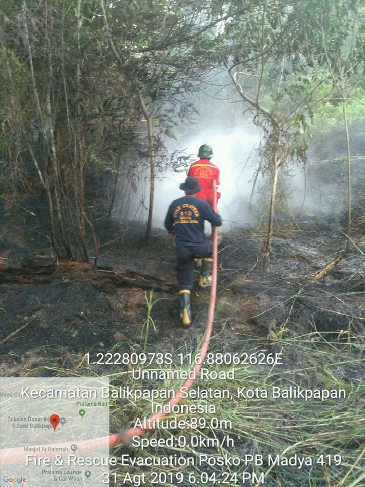 Kebakaran Lahan di Perum Sepinggan Pratama Blok.F2 31 Agustus 21018