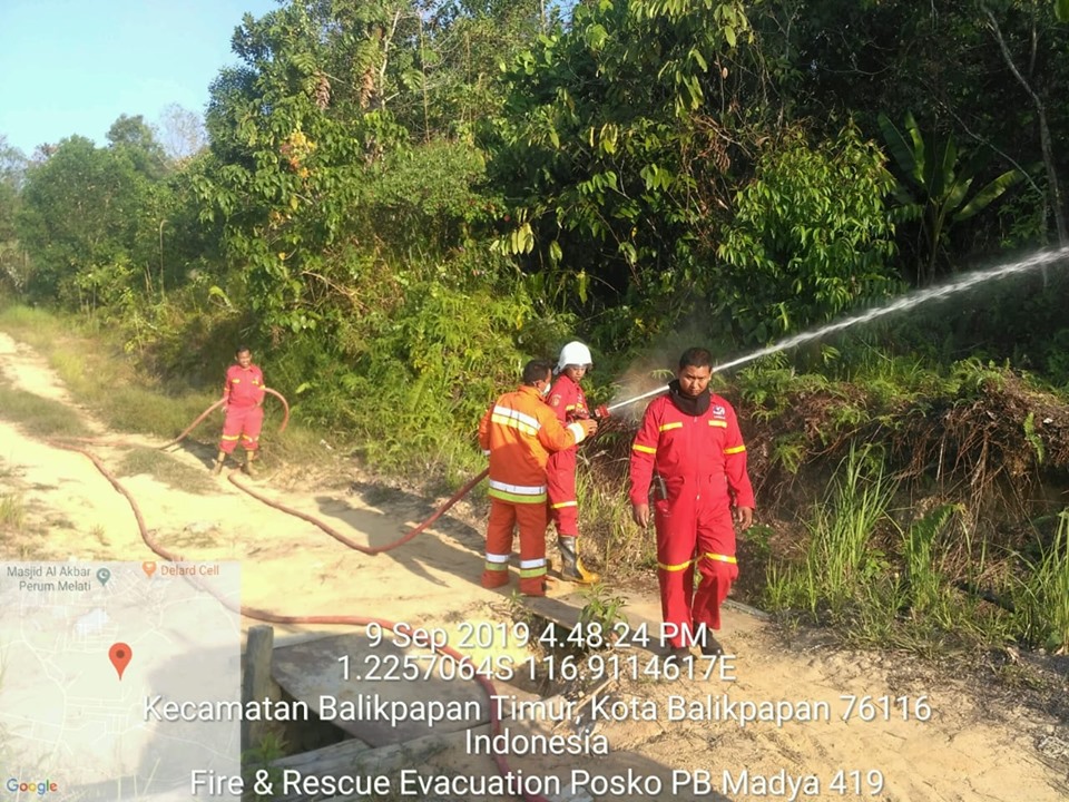 Kebakaran Lahan di Jl. Mukmin Faisal