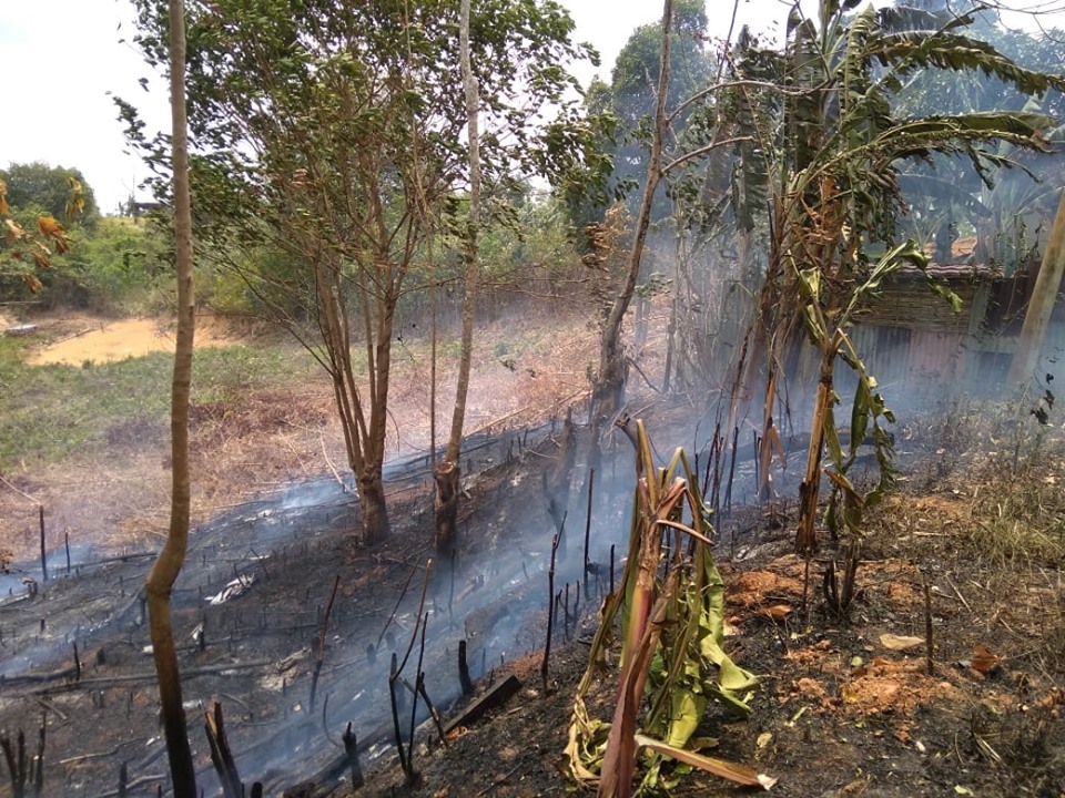 Kebakaran Lahan di Jl. Soekarno Hatta KM.8