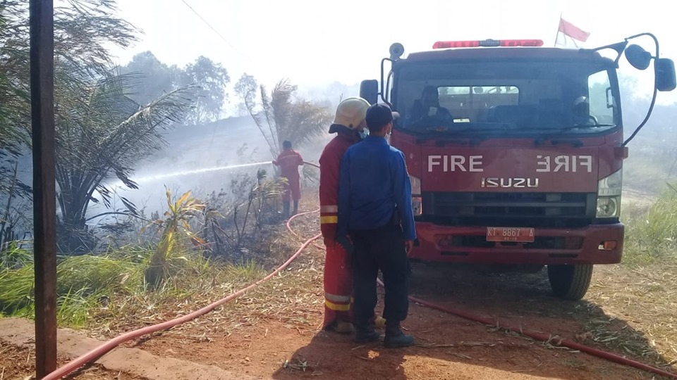 Kebakaran Lahan di Jl. Transat Belakang Poltekba Kel. Graha Indah