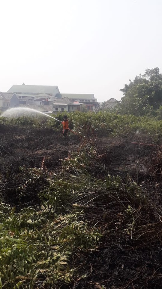 Kebakaran Lahan di Jl. Agung Tunggal