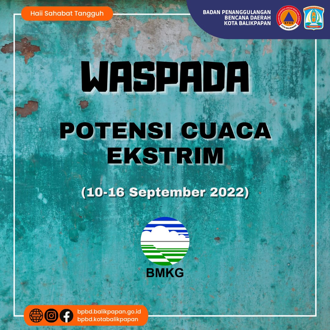 Waspada Potensi Cuaca Ekstrim seminggu kedepan