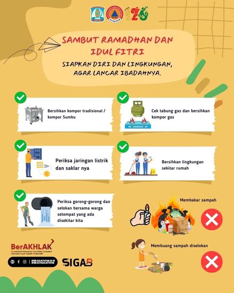 Sambut Ramadhan dan Idul Fitri Dengan Siapkan Diri dan Lingkungan