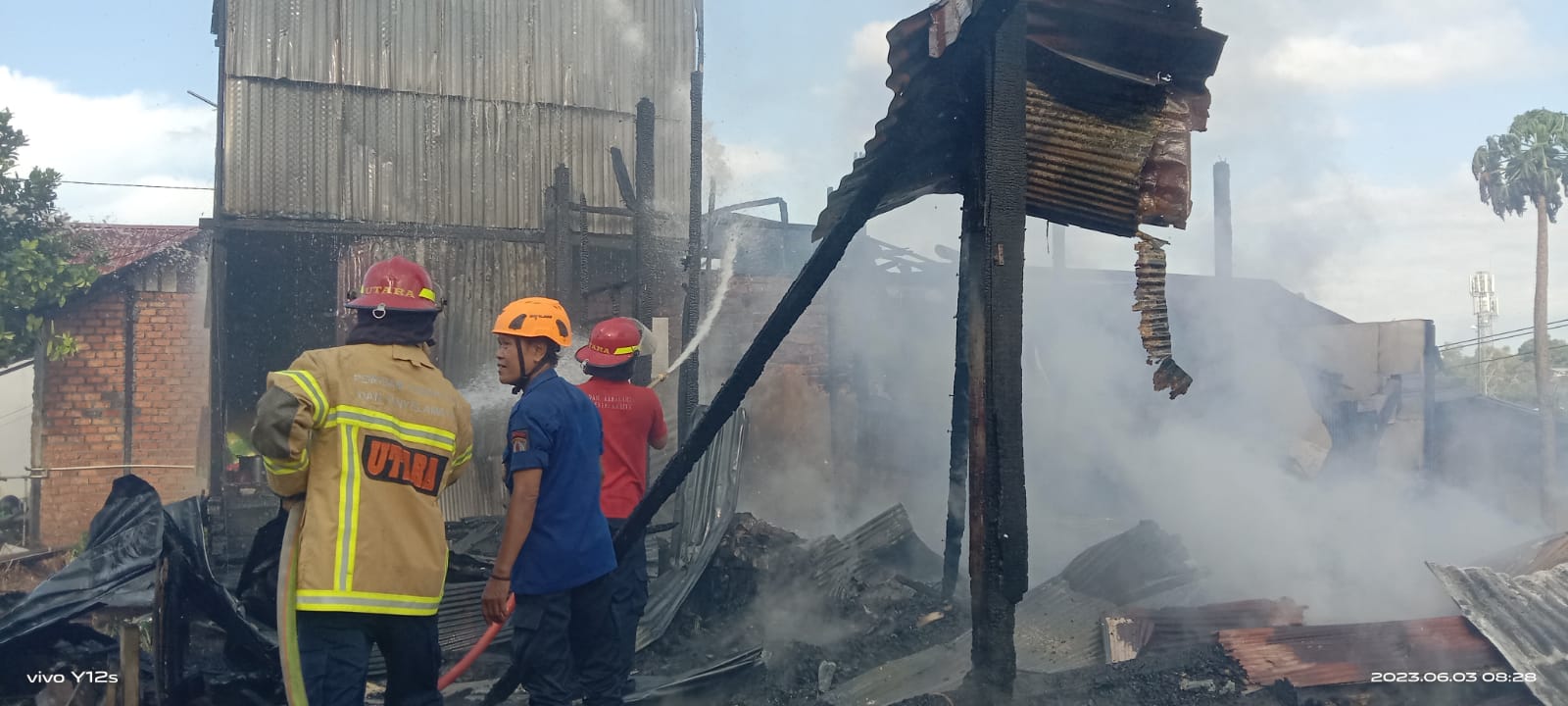 Kebakaran di Jalan Wono Agung RT 59 Kelurahan Graha Indah 