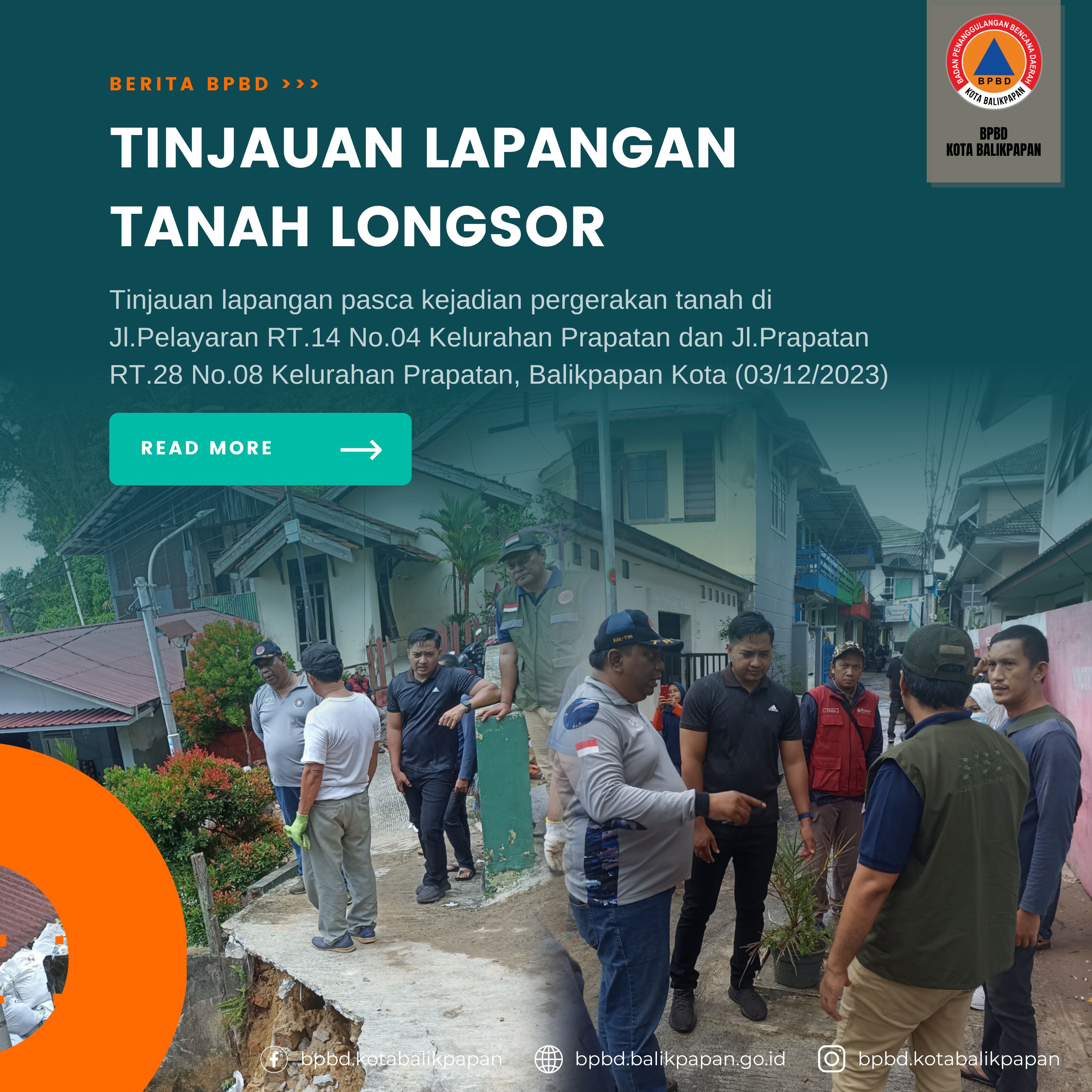 Tinjauan Lapangan Tanah Longsor