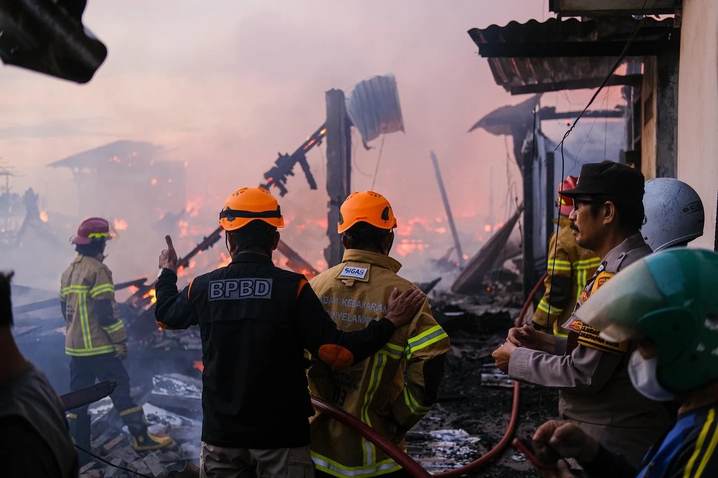 Kebakaran Pemukiman Di RT 09 Kelurahan Klandasan Ulu