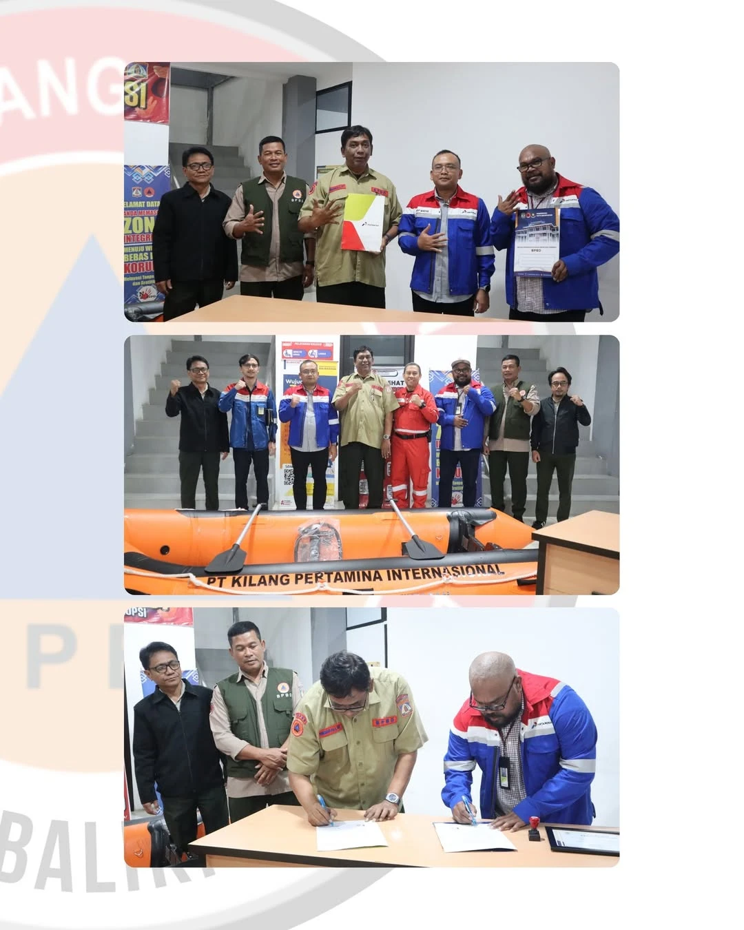 Penyerahan Bantuan Rubber Boat oleh PT Kilang Pertamina Internasional Refinery Unit Balikpapan Penyerahan Bantuan Rubber Boat oleh PT Kilang Pertamina Internasional Refinery Unit Balikpapan